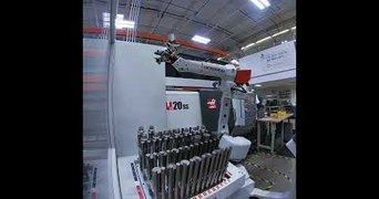 OPS Series VID-30 CNC Automation Time Lapse | Turn-Assist CNC Machine-tending Robot Working With Stacker Table Working With CNC Haas ST-20SS*